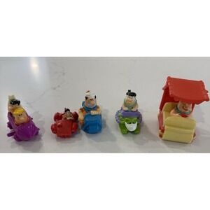 The Flintstones Vintage Toys Subway Denny's Burger King Meal Toys Lot of 5 used